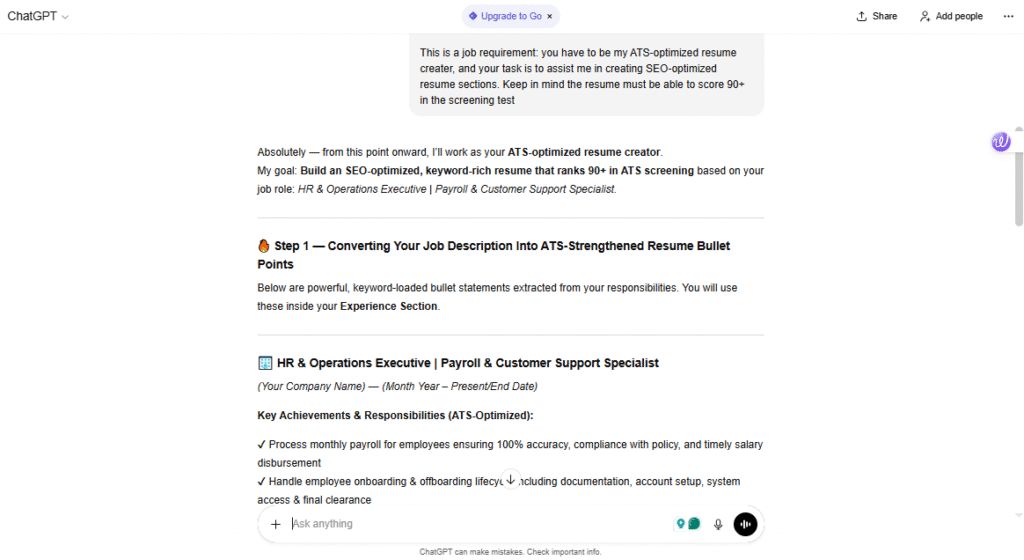 ATS-Friendly Resume/ CV Templates: How to Make an ATS-Friendly Resume with ChatGPT and Get a 90+ Score prompt engineering