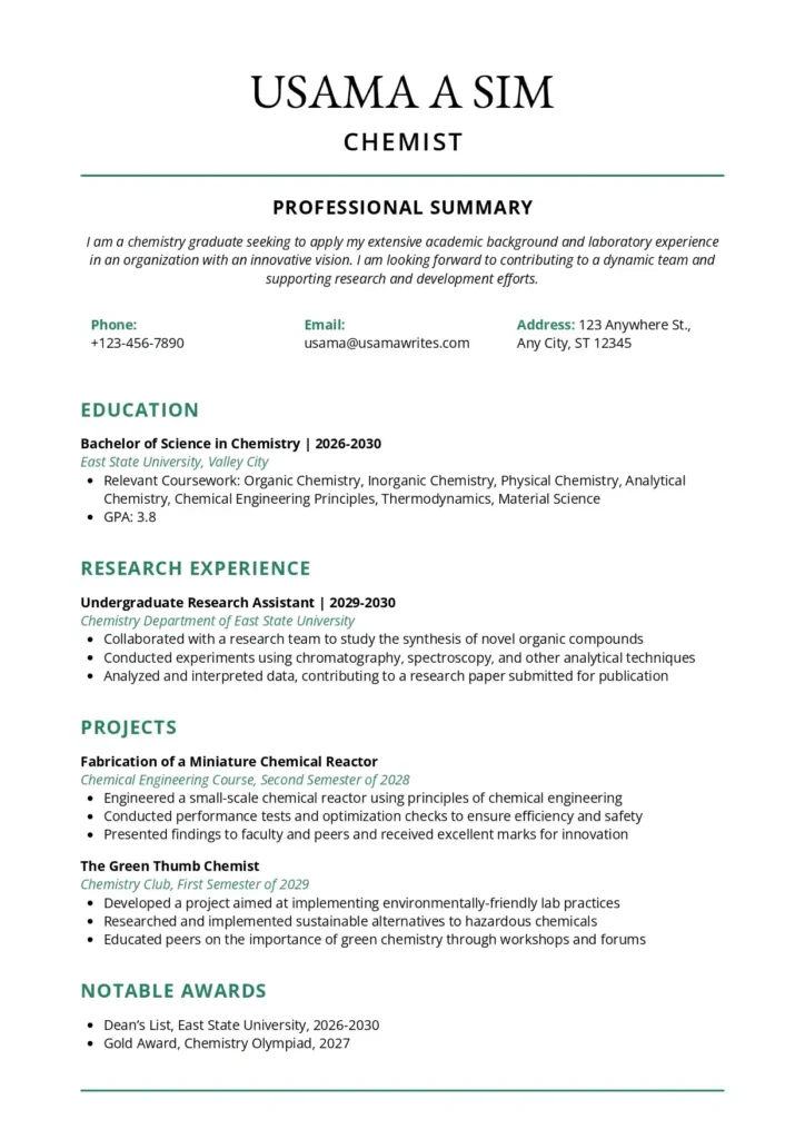 ATS-Friendly Resume/ CV Templates: How to Make an ATS-Friendly Resume with ChatGPT and Get a 90+ Score ATS friendly resume for chemist
