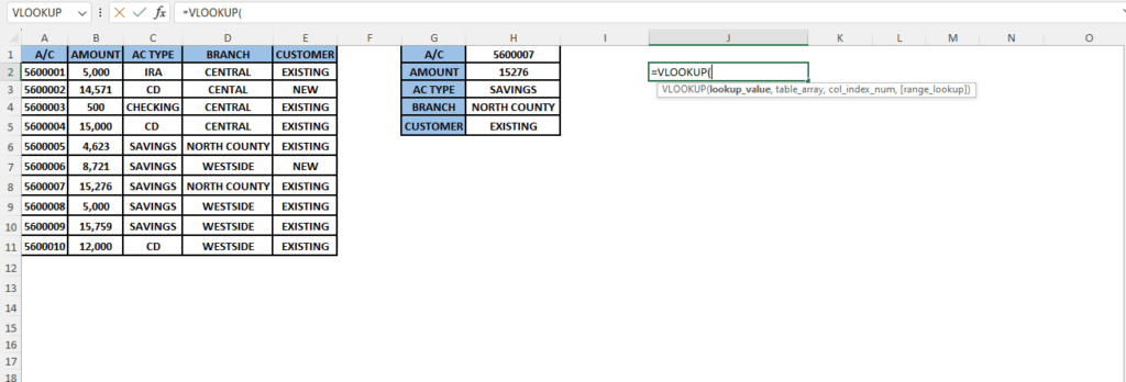 Vlookup