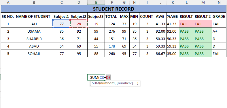 how excel interprets an entry as a calculation