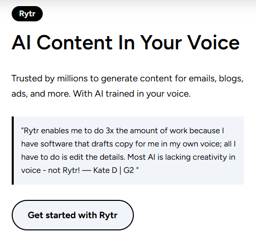 Copywriting AI: Best Free Tools, Prompts & Income Ideas copysmith feature rytr